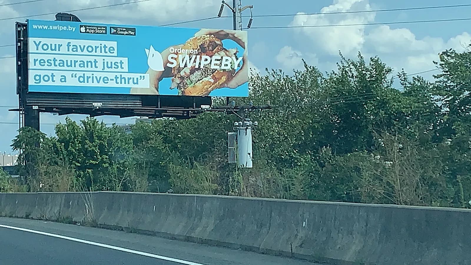 SWIPEBY highway billboard in Winston-Salem