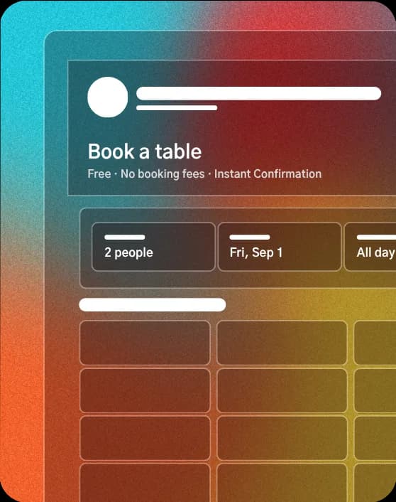 SWIPEBY table booking page showing party size, date, and available time slots